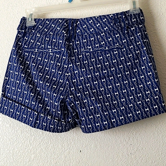 NY&CO Blue Shorts w/Chain Pattern Size 0 - Picture 2 of 8